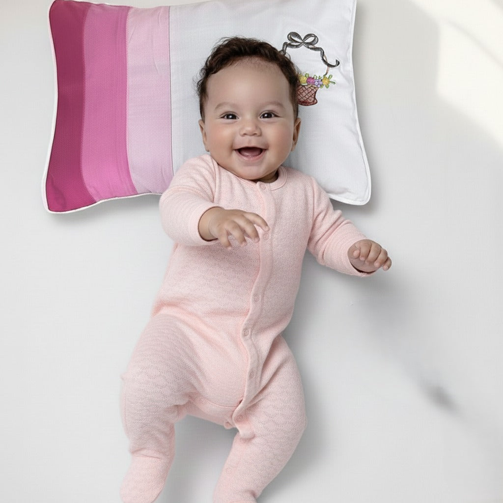 Blush Fantasy: 9-Piece Essential Hand-Embroidered Nursery Bundle