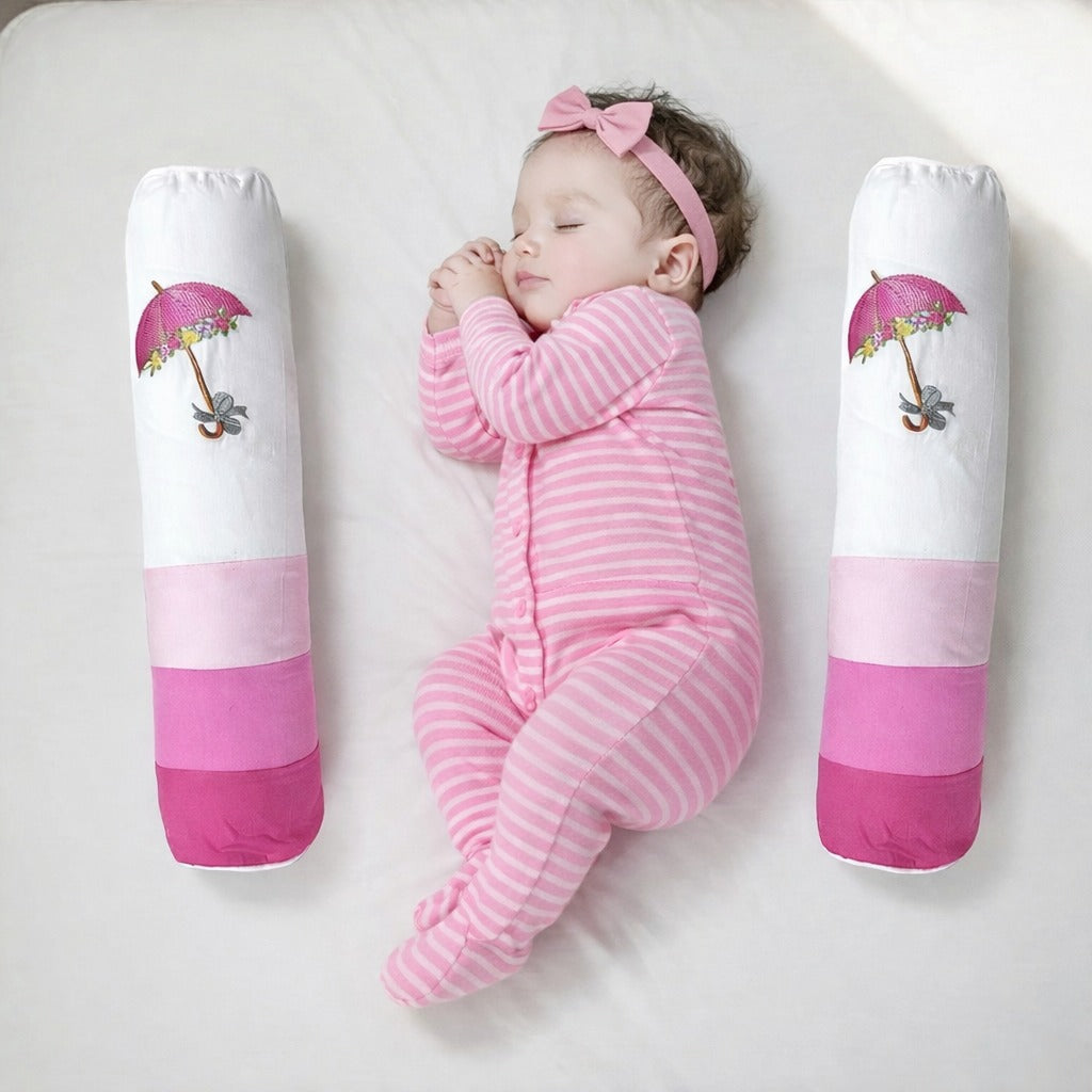 Blush Fantasy: 9-Piece Essential Hand-Embroidered Nursery Bundle